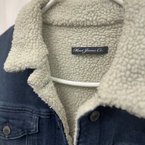 Mavi Jeans Levis Trucker Denim Jacket with Sherpa Lining Size M vintage look - Picture 4 of 9